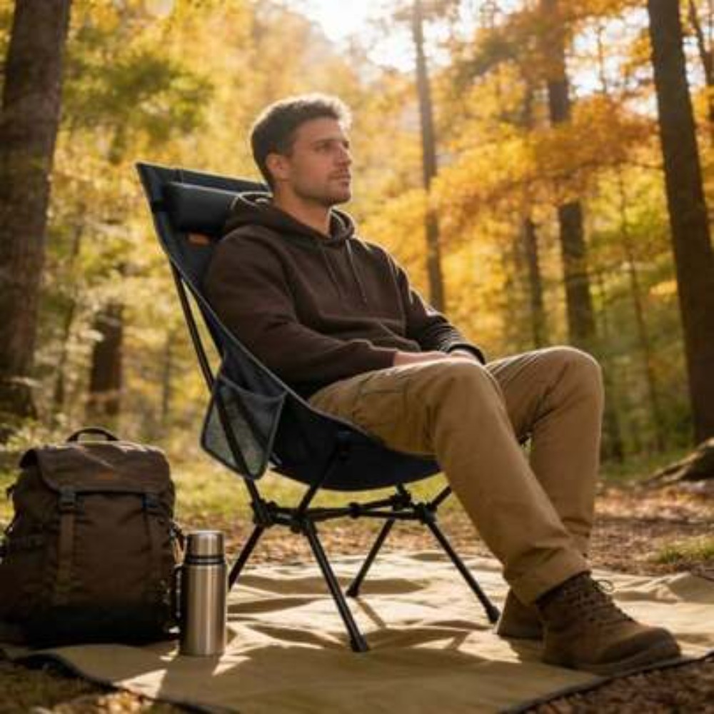 Fishing Backpack - Cadeira de Camping Dobrável Ultraleve com